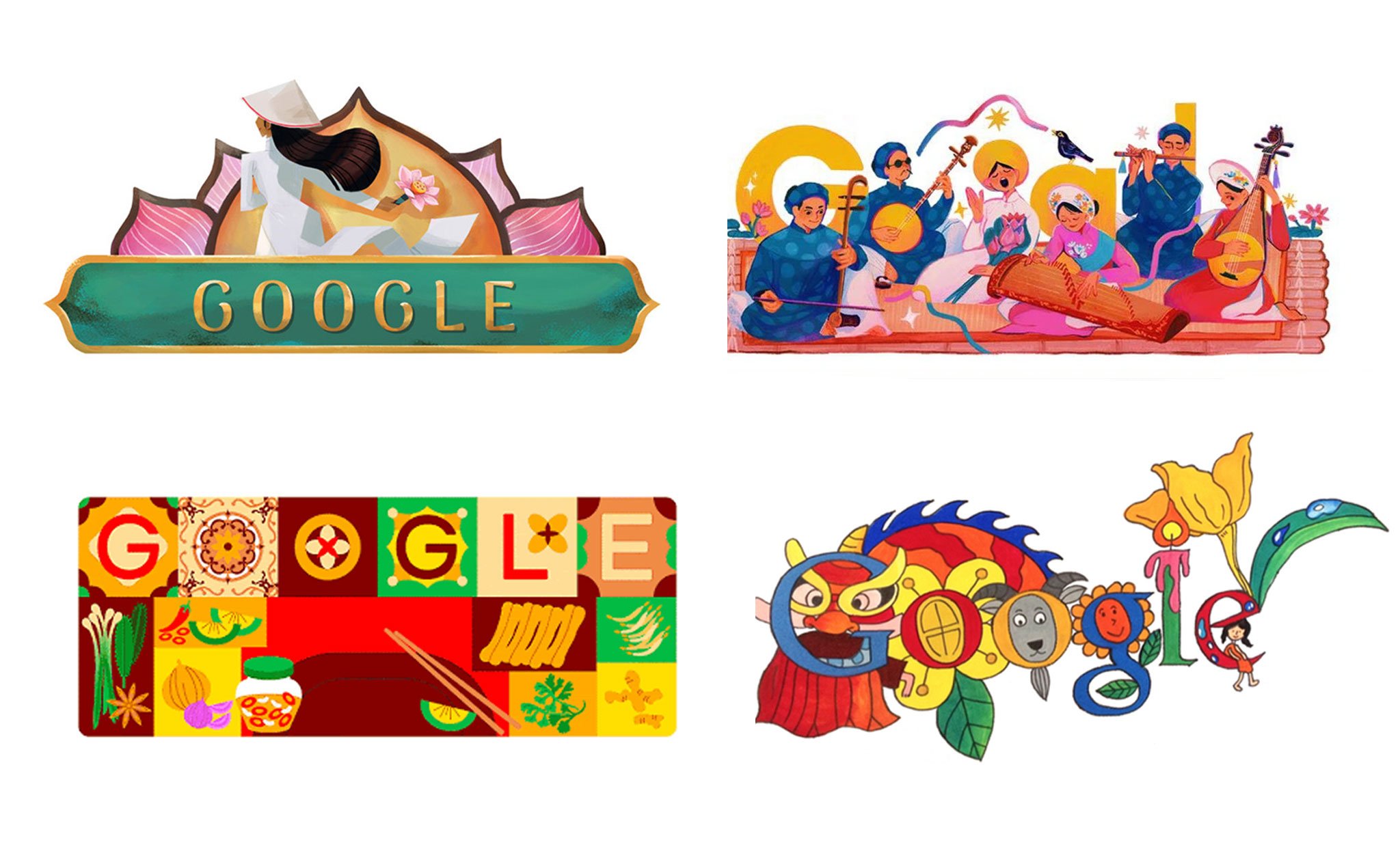 Sự thật thú vị về logo Google qua từng năm 7 Google Doodle qua các năm