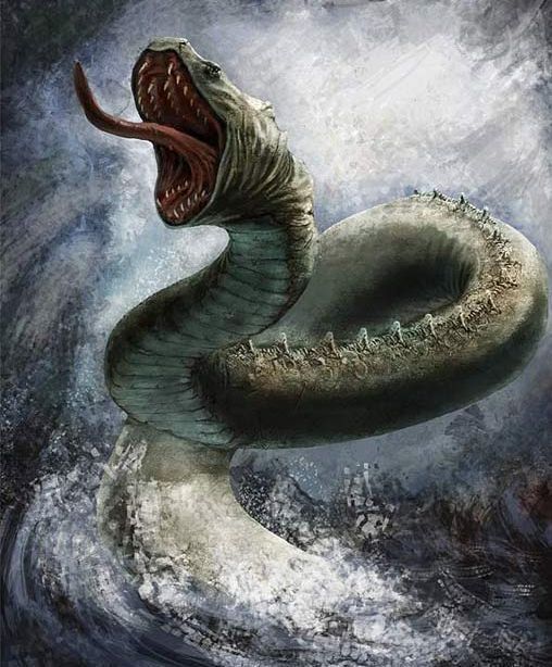 Jormungandr quấn quanh Midgard