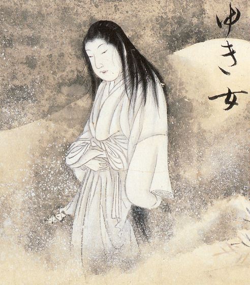 Yuki-onna trong tranh khắc Nhật Bản