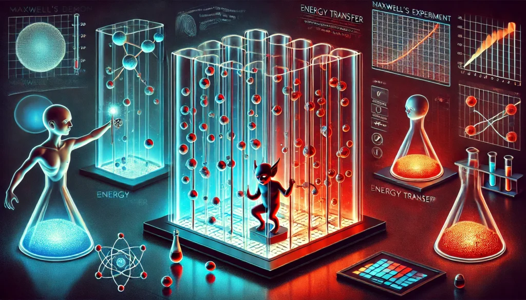 "Con quỷ của Maxwell": Một thí nghiệm tưởng tượng thách thức định luật hai nhiệt động lực học 6 Minh họa hoạt động của con quỷ Maxwell