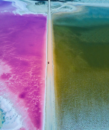 Những Biển Hồ Muối Màu Pastel, Hồng và Tím Kỳ Ảo Trên Thế Giới 7 ho nuoc hong