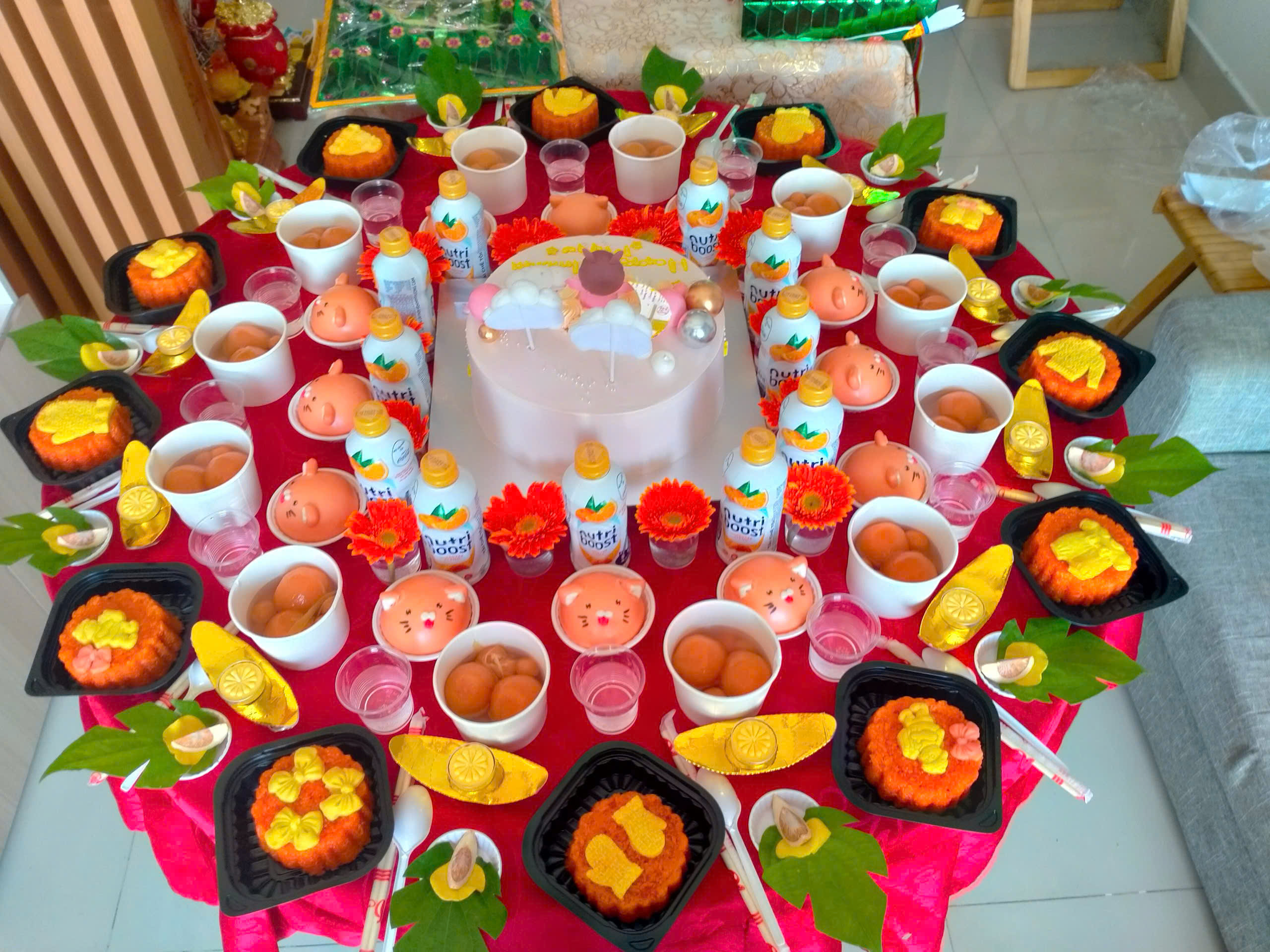 Mâm cúng thôi nôi truyền thống