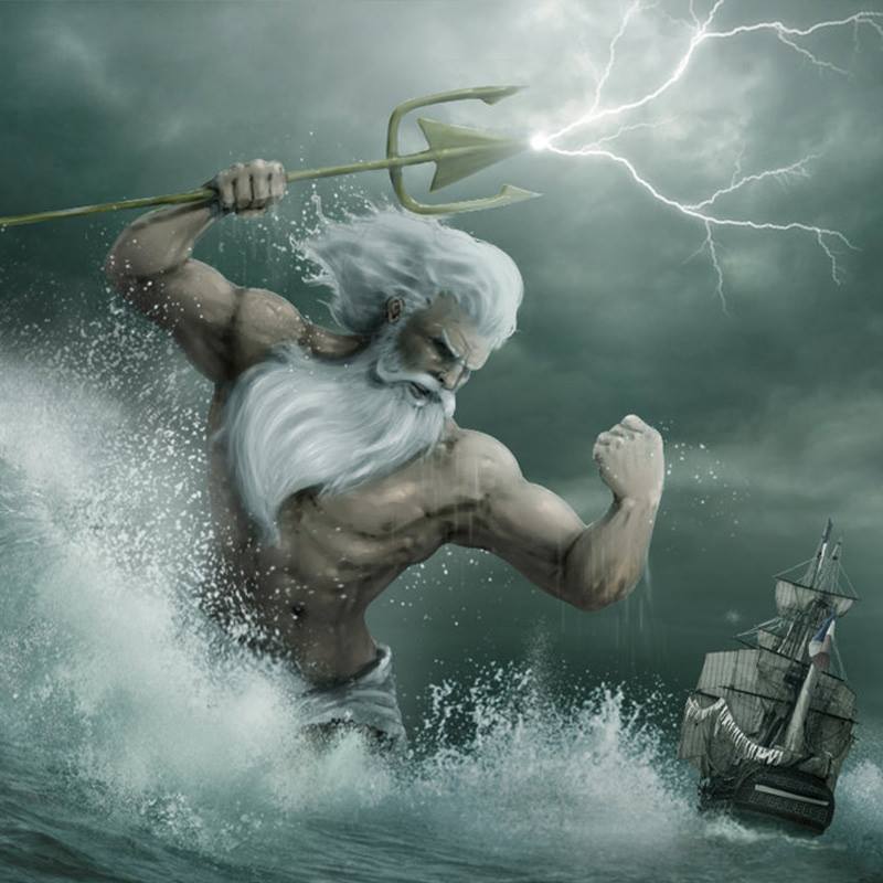 Poseidon và cây đinh ba