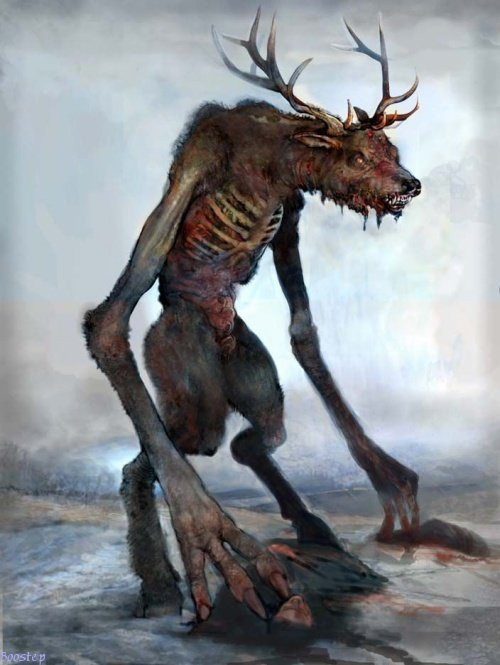 Hình minh họa quái vật Wendigo