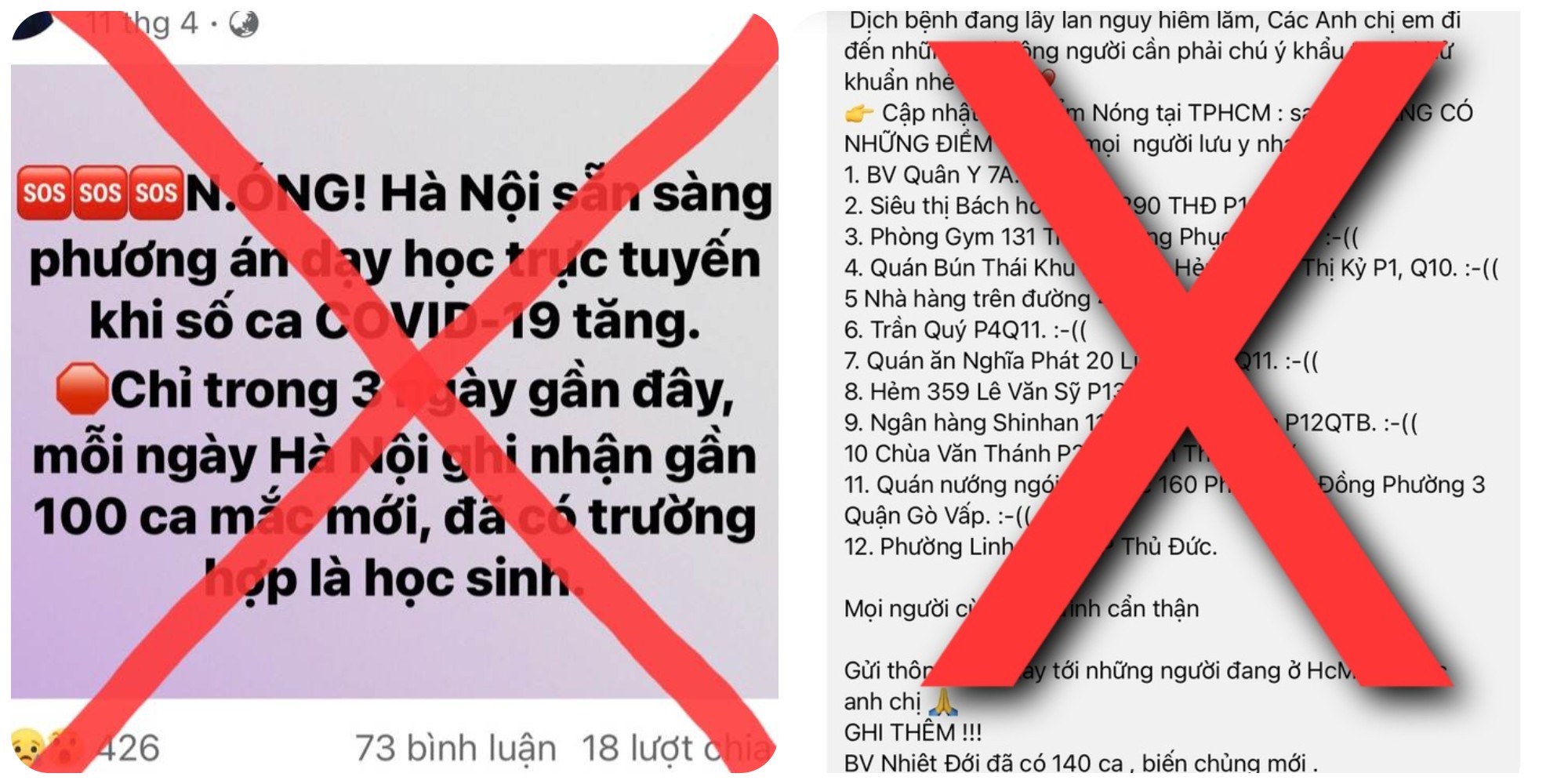 Ảnh minh họa tin giả về dịch bệnh