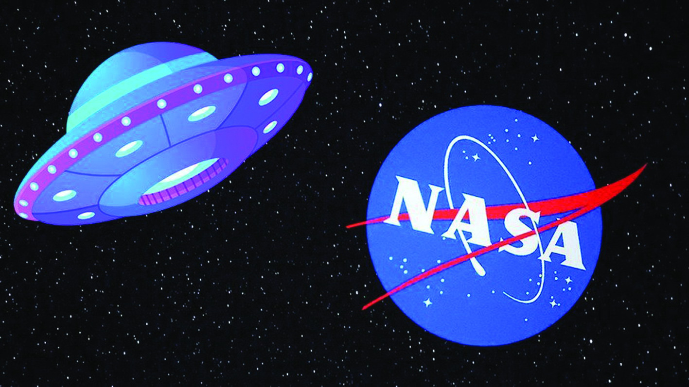 Hình ảnh minh họa UFO trong không gian vũ trụ rộng lớn, biểu tượng cho trí tuệ ngoài Trái Đất trong văn học khoa học viễn tưởng