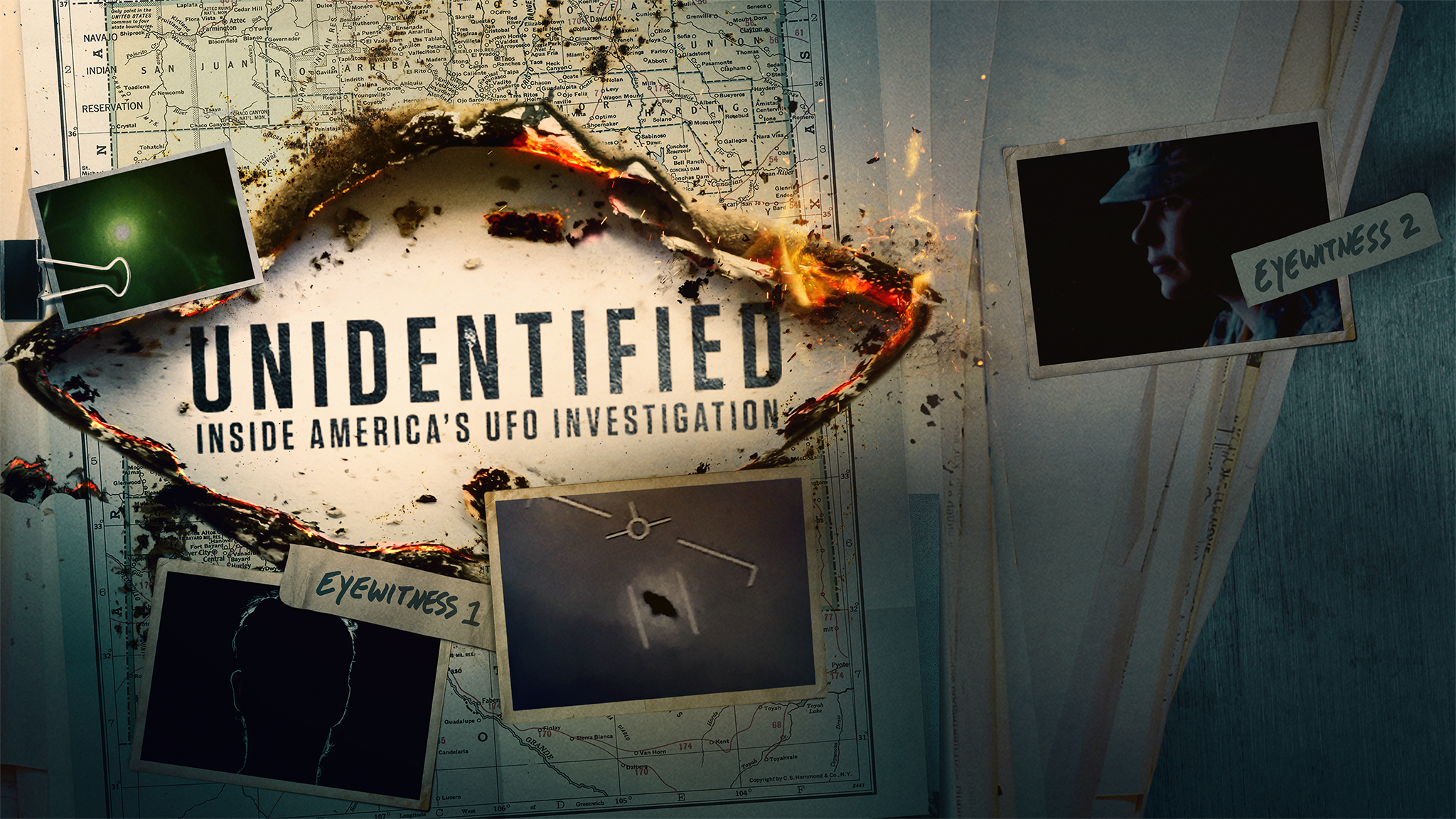 Hình ảnh minh họa các phân tích UFO của Luis Elizondo trong series Unidentified